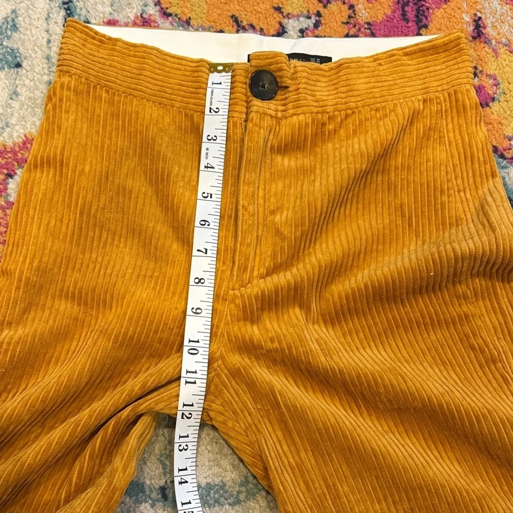 NWOT Zara Mustard Yellow Pants - Picture 6 of 8